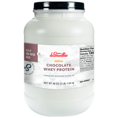 Dr. Smoothie ADDins Chocolate Whey Protein 3 lb Jar