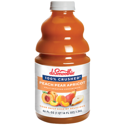 Dr. Smoothie 100% Crushed Peach Pear Apricot 46 oz Bottle