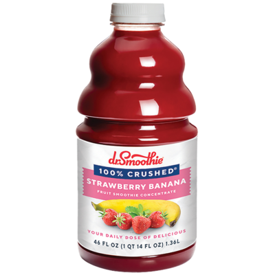 Dr. Smoothie 100% Crushed Strawberry Banana 46 oz Bottle