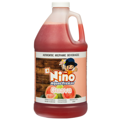 El Nino Aguas Frescas Guava 1/2 Gallon Bottle