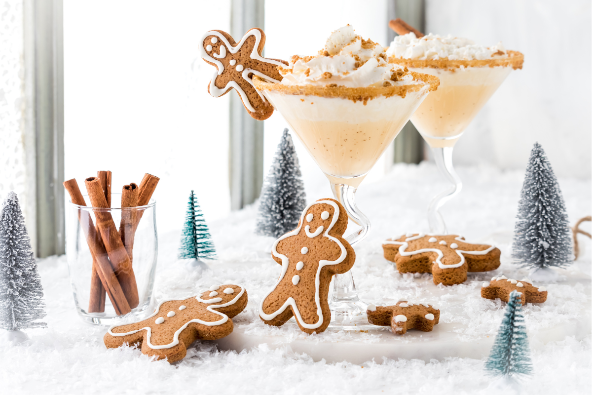 Hero image ginger breadmen cookies and drinks