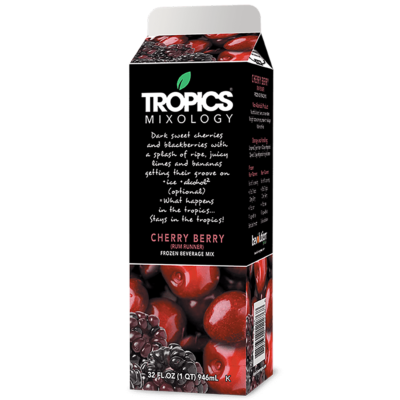 Tropics Mixology Cherry Berry (Rum Runner) 32 oz Carton
