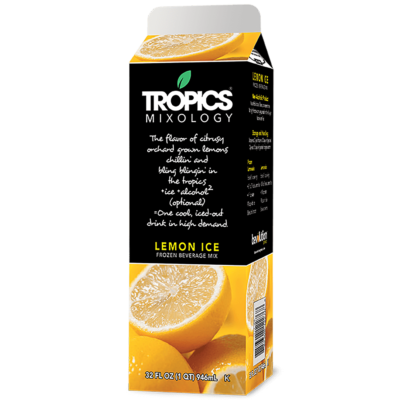 Tropics Mixology Lemon Ice 32 oz Carton