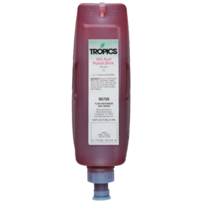 Tropics Juices 10% Fruit Punch 1 Gallon Cartridge