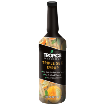Tropics Mixology Triple Sec Syrup 1 Liter Bottle