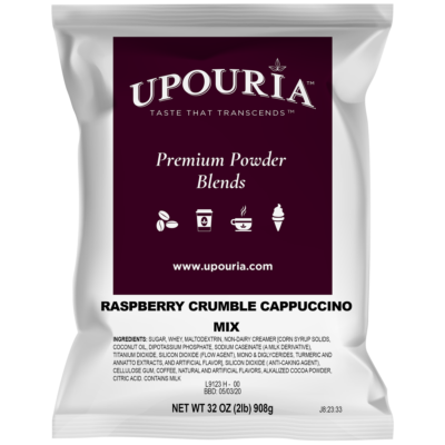 UPOURIA® Raspberry Crumble Cappuccino Mix 2 lb Pouch
