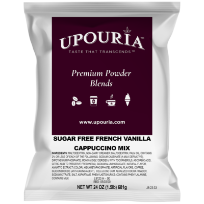 UPOURIA® Sugar Free French Vanilla Cappuccino Mix 1.5 lb Pouch