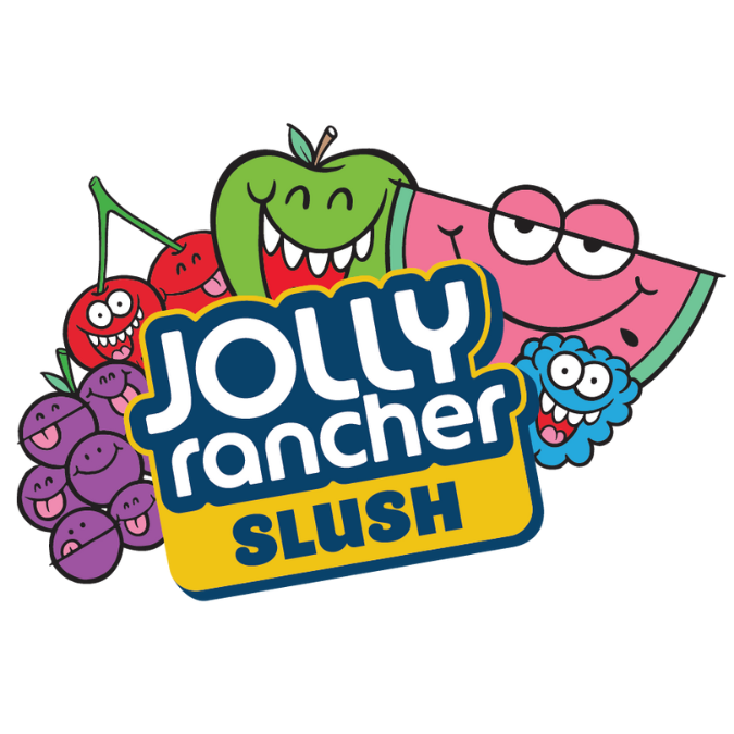 Jolly Rancher Slush Logo with Jolly Rancher Characters