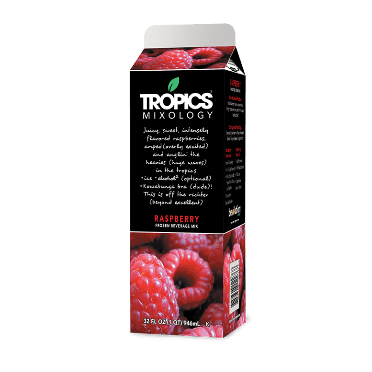 Tropics Mixology Raspberry 32 oz Carton - Sunny Sky Products