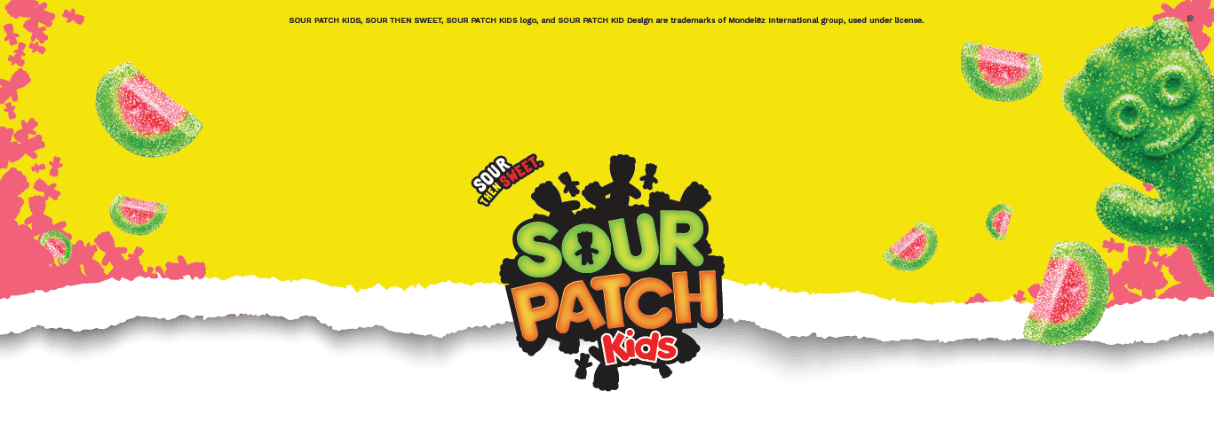 Sour Patch Kids Brand Header for Desktop View