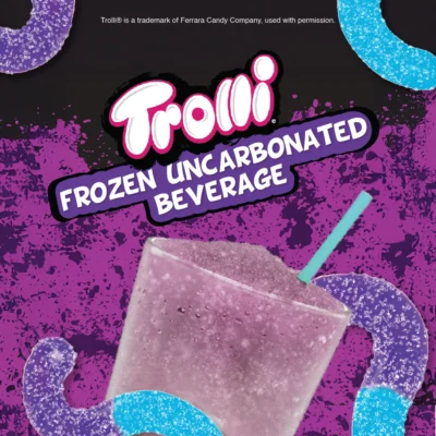 Trolli Frozen Uncarbonated Brand and Cup